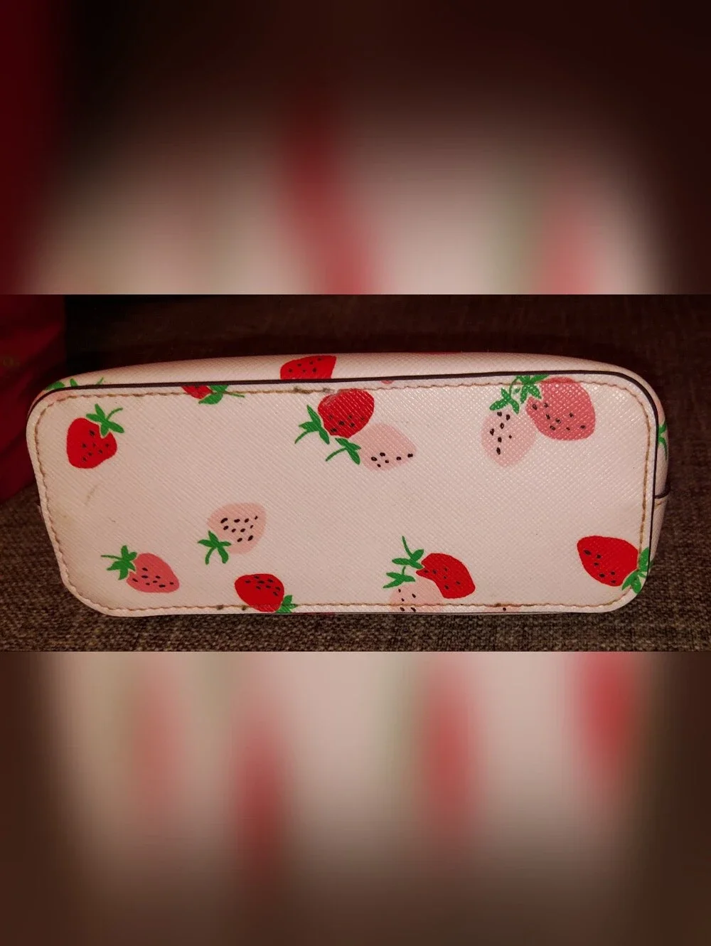 Kate Spade Strawberries Pink Mini Cosmetic Pouch